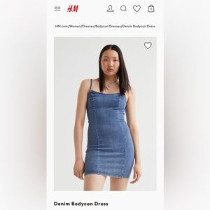 DIVIDED / H&M DENIM BODYCON DRESS